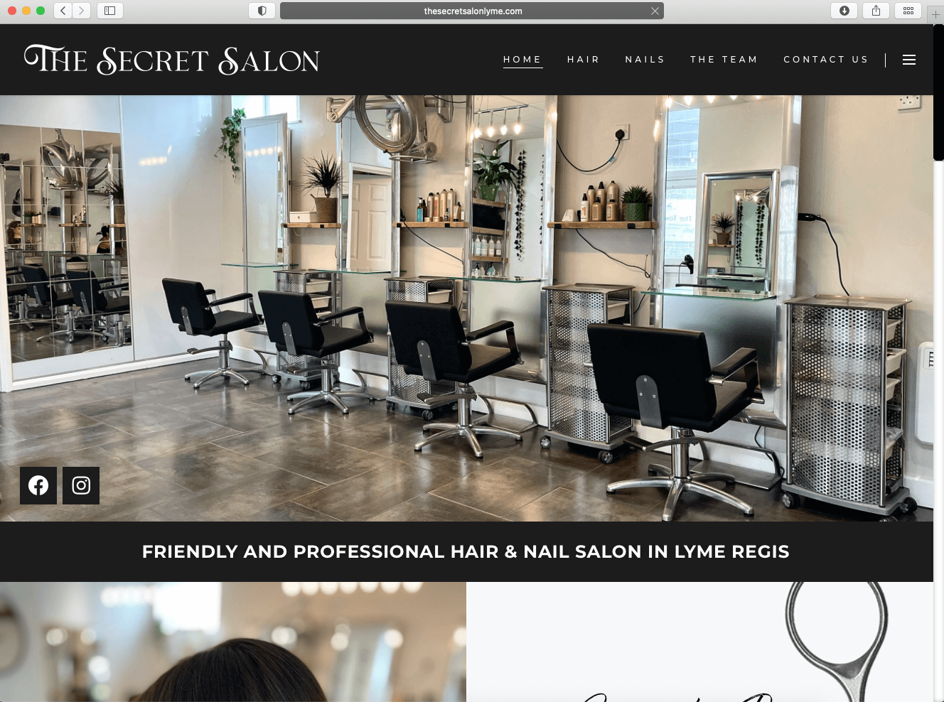 The Secret Salon, Lyme Regis Website